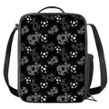 Grunge Soccer Ball Pattern Print Crossbody Lunch Bag