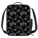 Grunge Soccer Ball Pattern Print Crossbody Lunch Bag