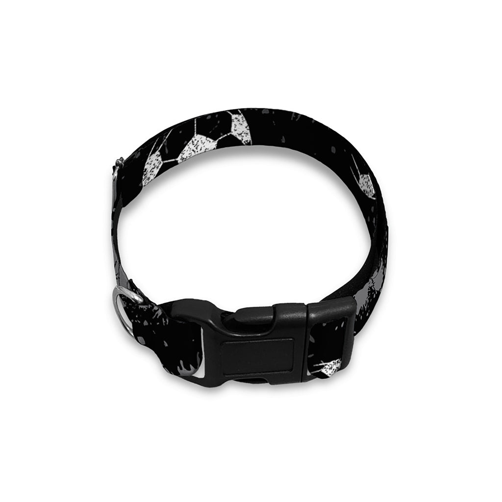 Grunge Soccer Ball Pattern Print Dog Collar