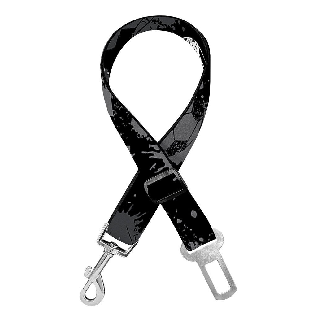 Grunge Soccer Ball Pattern Print Dog Seat Belt
