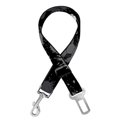 Grunge Soccer Ball Pattern Print Dog Seat Belt