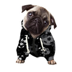 Grunge Soccer Ball Pattern Print Dog Zip Up Hoodie