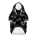 Grunge Soccer Ball Pattern Print Dog Zip Up Hoodie