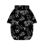 Grunge Soccer Ball Pattern Print Dog Zip Up Hoodie