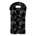 Grunge Soccer Ball Pattern Print Double Neoprene Wine Tote