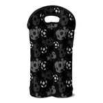 Grunge Soccer Ball Pattern Print Double Neoprene Wine Tote