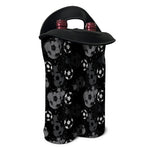 Grunge Soccer Ball Pattern Print Double Neoprene Wine Tote