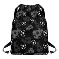 Grunge Soccer Ball Pattern Print Drawstring Backpack