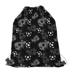 Grunge Soccer Ball Pattern Print Drawstring Bag