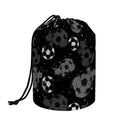Grunge Soccer Ball Pattern Print Drawstring Makeup Bag