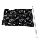 Grunge Soccer Ball Pattern Print Flag