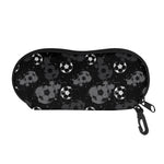 Grunge Soccer Ball Pattern Print Glasses Case