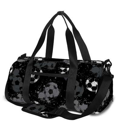 Grunge Soccer Ball Pattern Print Gym Bag