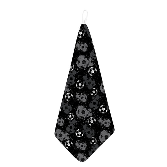 Grunge Soccer Ball Pattern Print Hand Towel