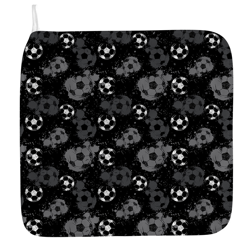 Grunge Soccer Ball Pattern Print Hand Towel