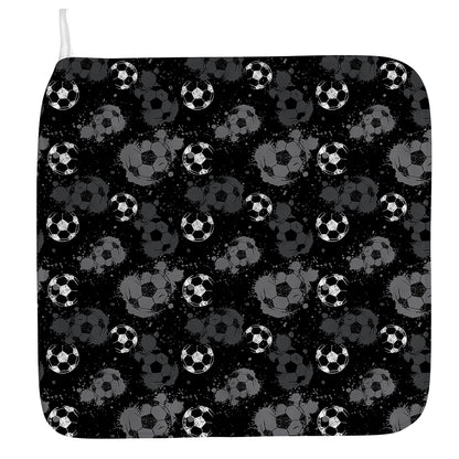 Grunge Soccer Ball Pattern Print Hand Towel