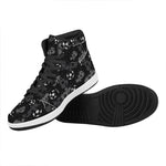 Grunge Soccer Ball Pattern Print High Top Leather Sneakers