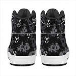 Grunge Soccer Ball Pattern Print High Top Leather Sneakers