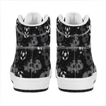 Grunge Soccer Ball Pattern Print High Top Leather Sneakers