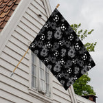 Grunge Soccer Ball Pattern Print House Flag
