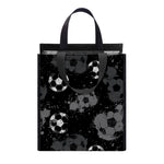 Grunge Soccer Ball Pattern Print Insulated Lunch Tote