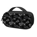Grunge Soccer Ball Pattern Print Portable Cooler Travel Case