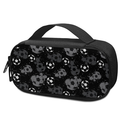 Grunge Soccer Ball Pattern Print Insulin Cooler Travel Case