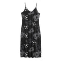 Grunge Soccer Ball Pattern Print Jersey Midi Cami Dress