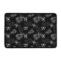 Grunge Soccer Ball Pattern Print Kitchen Mat