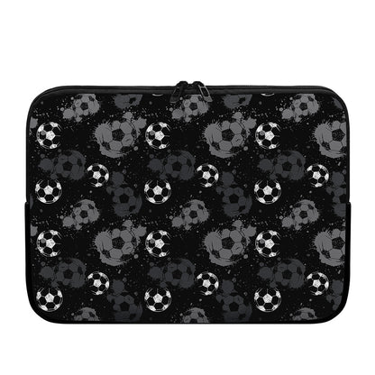 Grunge Soccer Ball Pattern Print Laptop Sleeve