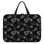 Grunge Soccer Ball Pattern Print Laptop Sleeve With Handle