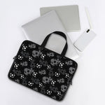 Grunge Soccer Ball Pattern Print Laptop Sleeve With Handle
