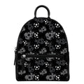Grunge Soccer Ball Pattern Print Leather Backpack