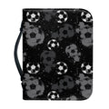 Grunge Soccer Ball Pattern Print Leather Bible Cover