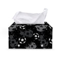 Grunge Soccer Ball Pattern Print Leather Tissue Box Cover