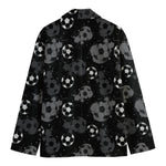 Grunge Soccer Ball Pattern Print Men's Blazer