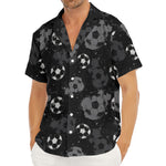 Grunge Soccer Ball Pattern Print Men's Deep V-Neck Shirt