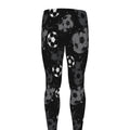 Grunge Soccer Ball Pattern Print Men's Leggings