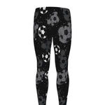 Grunge Soccer Ball Pattern Print Men's leggings
