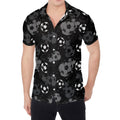 Grunge Soccer Ball Pattern Print Men's Shirt