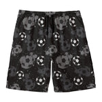 Grunge Soccer Ball Pattern Print Men's Swim Trunks