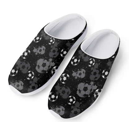 Grunge Soccer Ball Pattern Print Mesh Casual Shoes