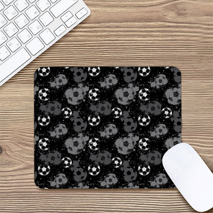 Grunge Soccer Ball Pattern Print Mouse Pad