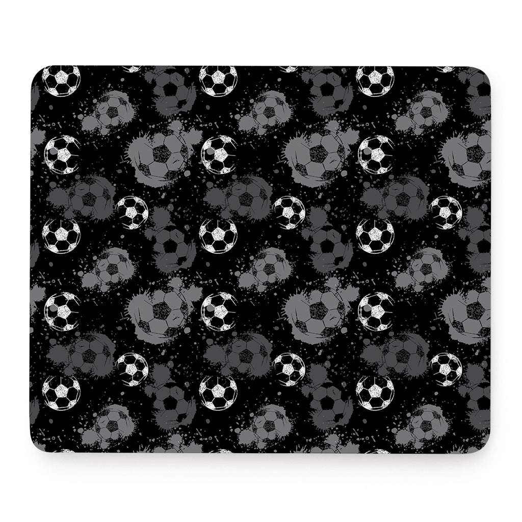 Grunge Soccer Ball Pattern Print Mouse Pad