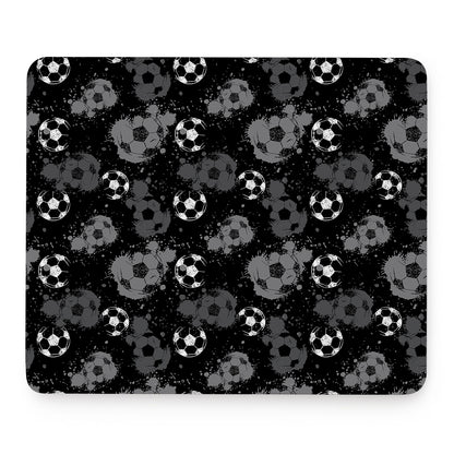 Grunge Soccer Ball Pattern Print Mouse Pad