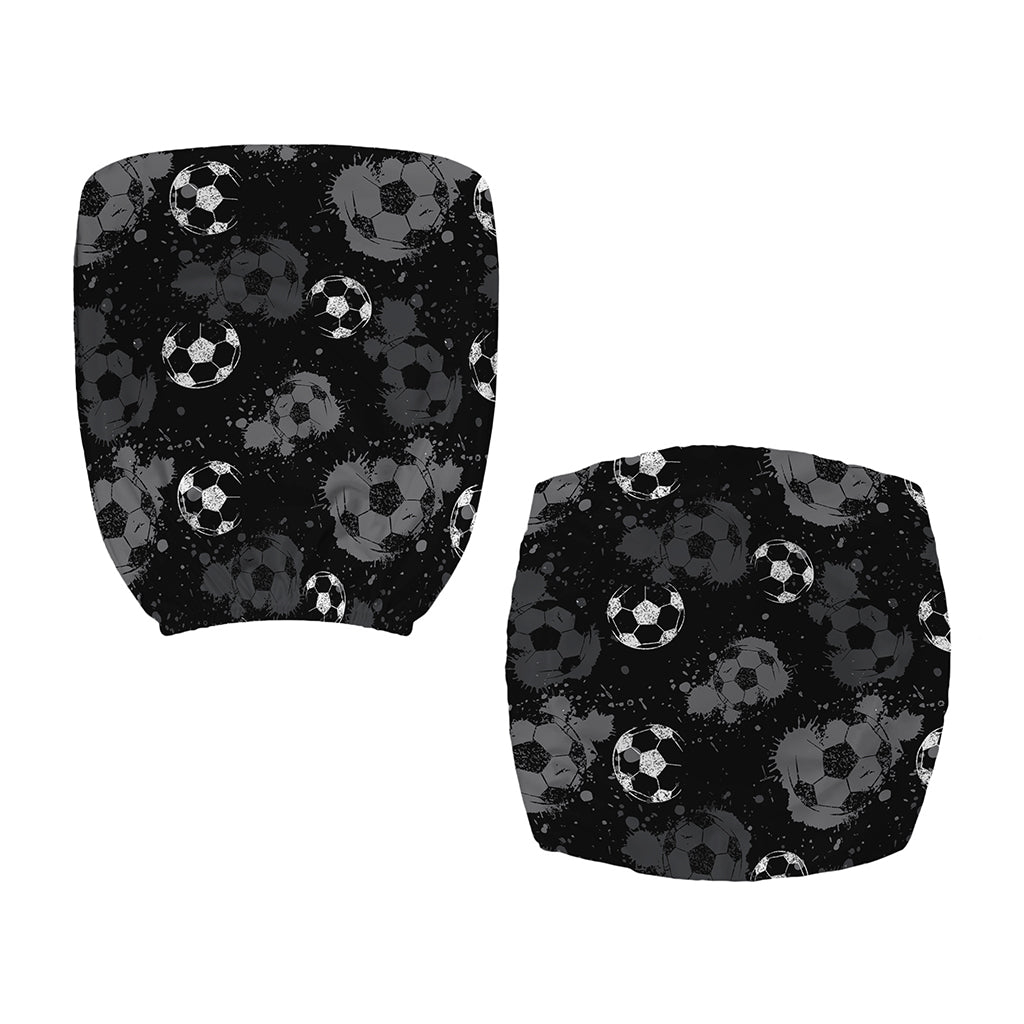 Grunge Soccer Ball Pattern Print Office Chair Cover
