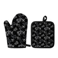 Grunge Soccer Ball Pattern Print Oven Mitt And Pot Holder Set