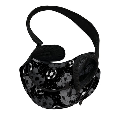 Grunge Soccer Ball Pattern Print Pet Sling Carrier