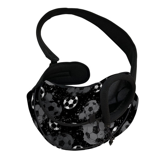 Grunge Soccer Ball Pattern Print Pet Sling Carrier