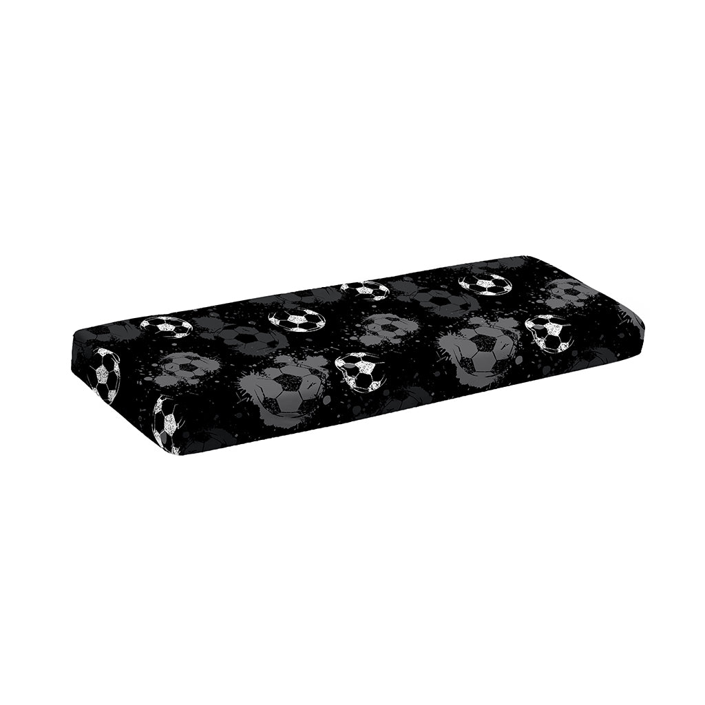 Grunge Soccer Ball Pattern Print Piano Keyboard Cover